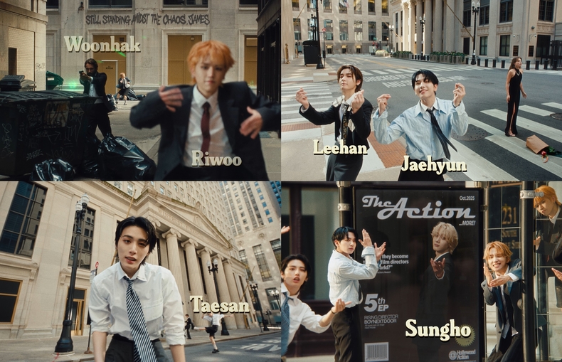 보이넥스트도어 ‘Hollywood Action’ 뮤직비디오 티저 갈무리/사진=KOZ엔터테인먼트
