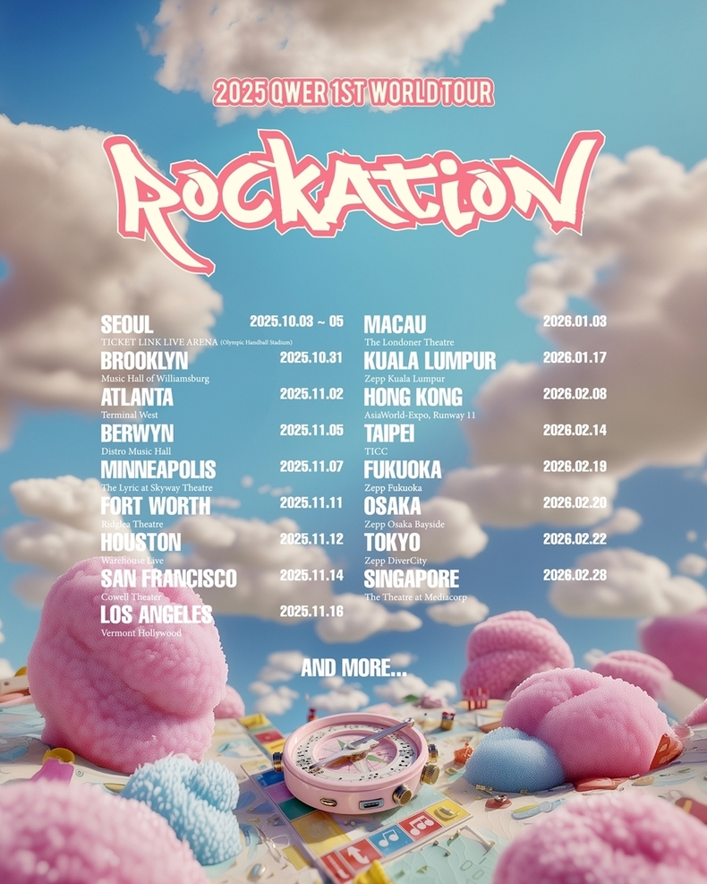 QWER, 월드투어 'ROCKATION' 포스터/사진=타마고 프로덕션