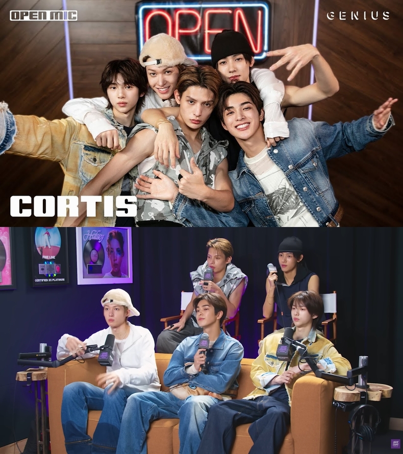 코르티스 '오픈 마이크', '잭 생 쇼' 출연 영상 갈무리/사진=빅히트 뮤직